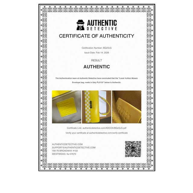 Louis Vuitton Damier Mosaic Ew Jayne Yellow Handbag M94407 For Sale - Image 9 of 9