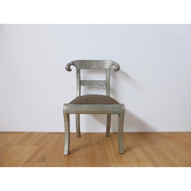 Vintage Silver Foil Chair For Sale - Image 3 of 17