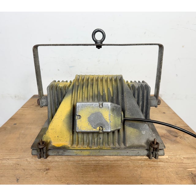 Vintage Grey Theater Spotlight with Glass Cover from Elektrosvit, 1980s For Sale - Image 13 of 18