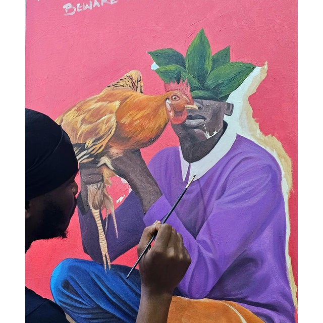 Figurative Barnabas Macaulay - Consecration, Acrylic on Canvas, 2025, Painting, Large, Surrealism For Sale - Image 3 of 5