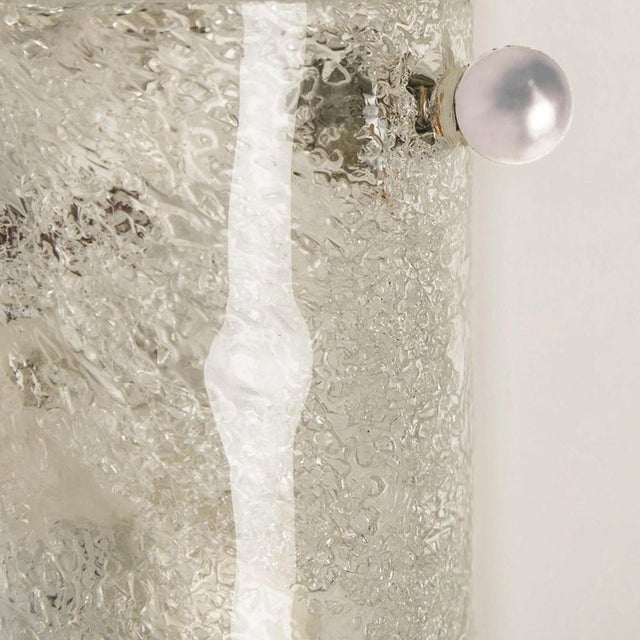 Ice Glass Wall Light Fixture from Hillebrand, Germany, 1960s For Sale - Image 12 of 18