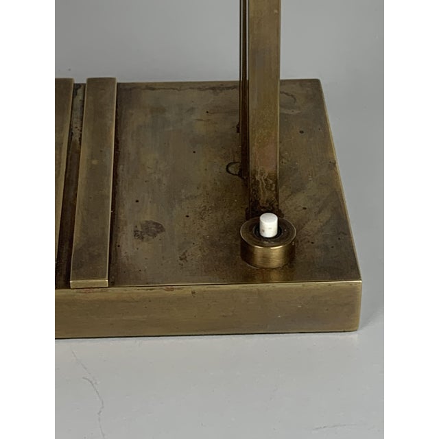 Bauhaus Art Deco Brass Lamp by Marcel Breuer, 1980s For Sale - Image 14 of 17