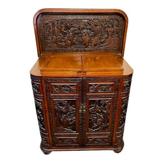 1900s Antique Asian Bar Cabinet For Sale