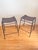 French Mid Century Industrial Style Pair of Woven Leather and Iron Counter Stools After Lila Swift and Donald Monell For Sale - Image 15 of 18