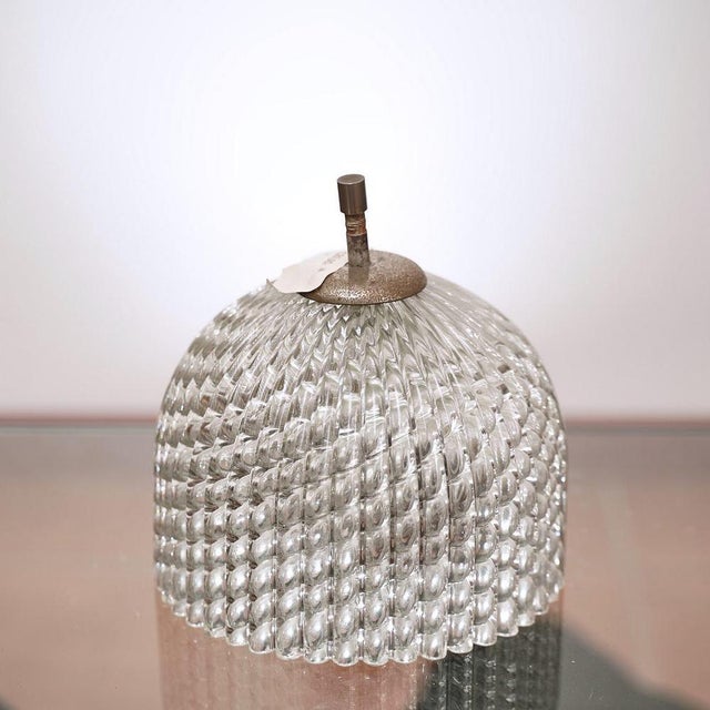 Vintage Ceiling Light in Glass For Sale - Image 3 of 3