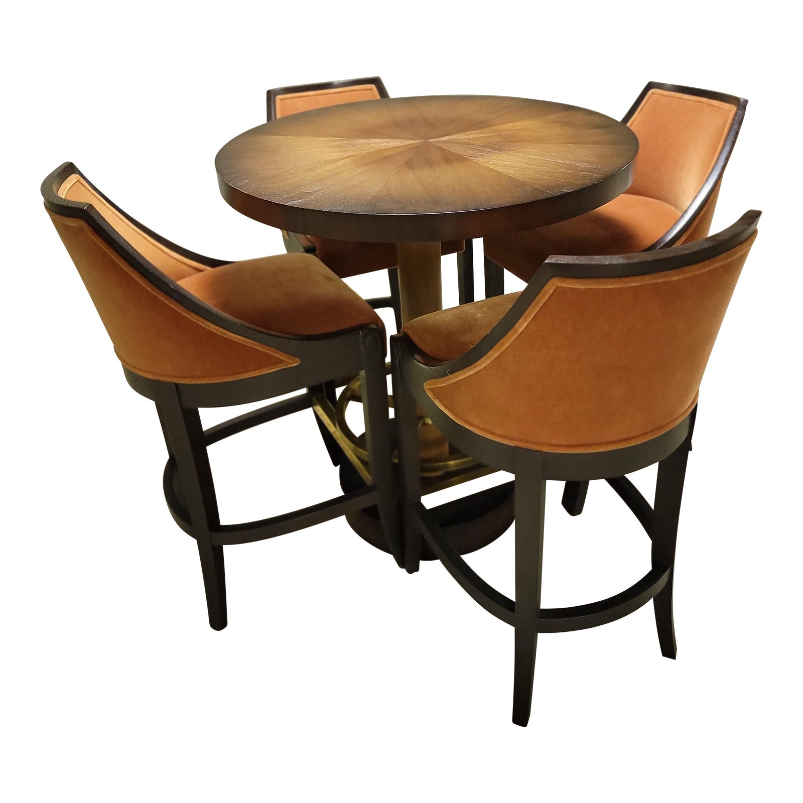 ⭐ Round High Top Game Room Table and 4 Chairs Chairish