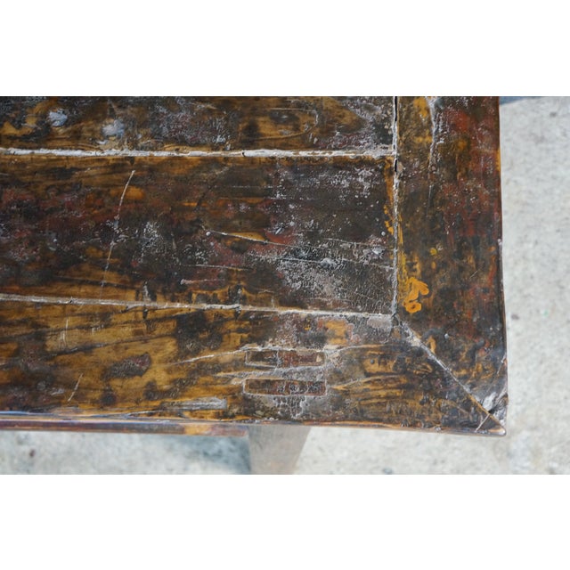 Mid-20th Century Chinese Ming Style Elm Altar Wine Table Hall Console 35" For Sale - Image 11 of 18