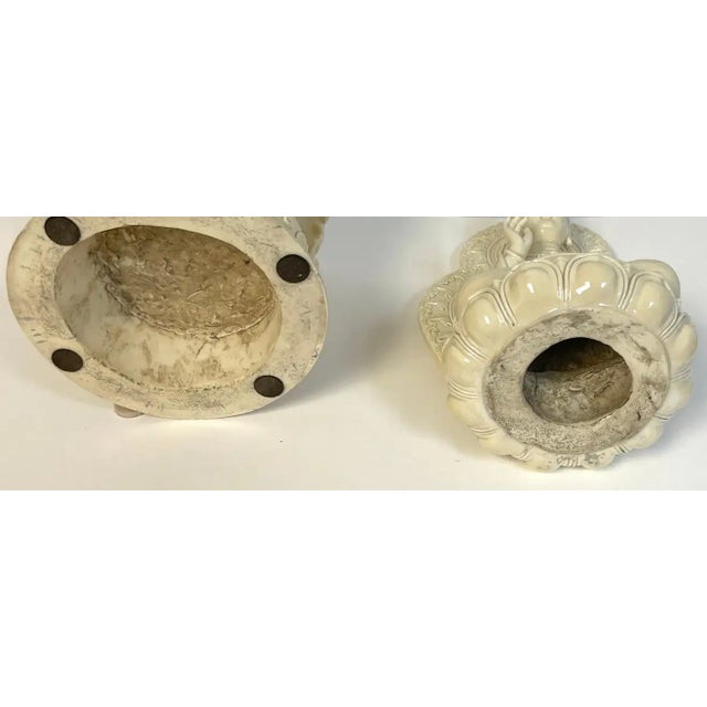 Chinese Blanc-de-Chine Seated Guanyin Altar Piece , 19th/20th Century A large and impressive work, in two parts bearing...