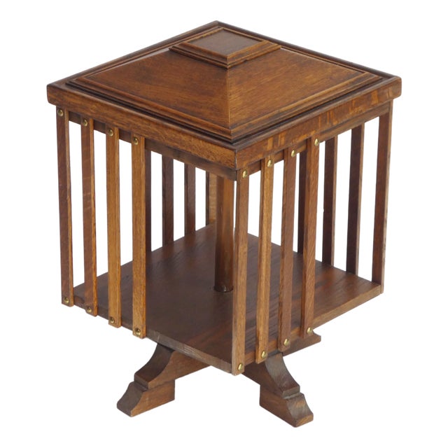 Small Victorian Revolving English Bookcase For Sale