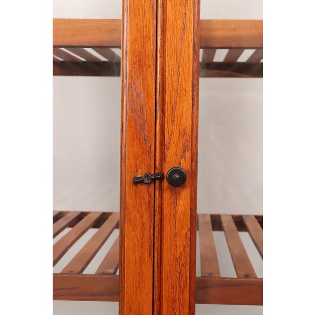Antique Golden Oak Pie Pastry Display Cabinet For Sale - Image 13 of 16