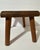 Vintage handcrafted folk art-style wooden footstool with decorative floral and rocking horse stenciling. The wear, simple...