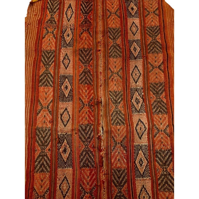 Folk Art Antique Andean Child’s Handwoven Wool Poncho Textile – Collectible Folk Art For Sale - Image 3 of 7