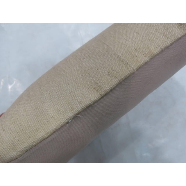 Modern Cream Lumbar Kilim Pillow For Sale - Image 3 of 5