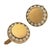 1950s Round 14-Karat Gold & Pearl Bullet Back Clasp Cufflinks With Lapel Pin For Sale - Image 5 of 9