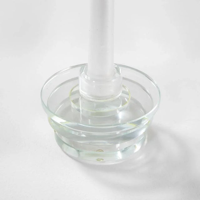 1990s Evening Light Candlestick in Extra-Clear Crystal by Ettore Sottsass for RSVP, 1999 For Sale - Image 5 of 7