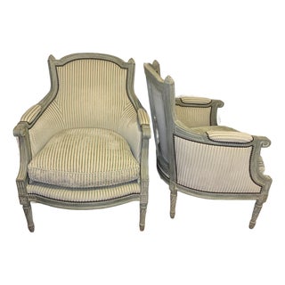 Pair of Dennis and Leen, Louis XVI-style Montalembert Chairs For Sale