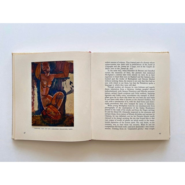 Amedeo Modigliani Vintage 1958 First Edition Lithograph Print Mid Century Modernist Hardcover Art Book For Sale In Kansas City - Image 6 of 18