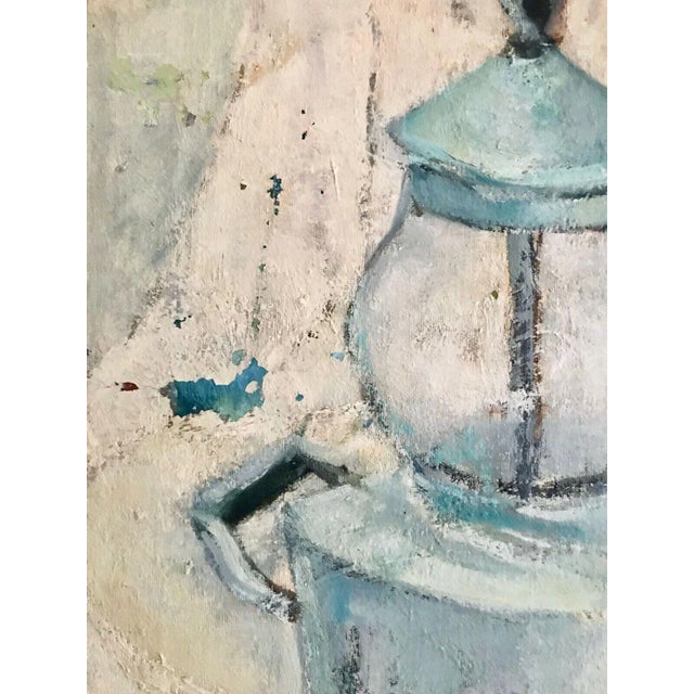 Mid 20th Century Ceil Abrams Still Life in Blue Oil Painting For Sale - Image 9 of 11