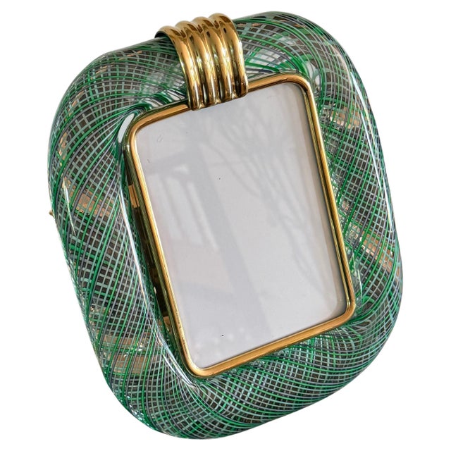 Light Green Filigree Murano Glass Frame, 2000s For Sale - Image 11 of 11