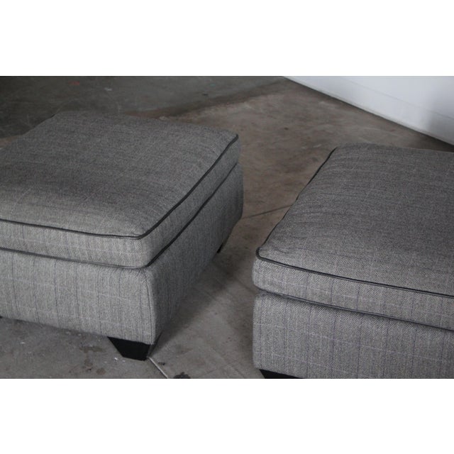 Ralph Lauren Wool Herringbone Ottomans a Pair Chairish