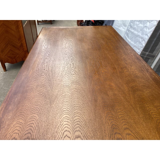 Handsome French Oak Farmhouse Table For Sale In New York - Image 6 of 8