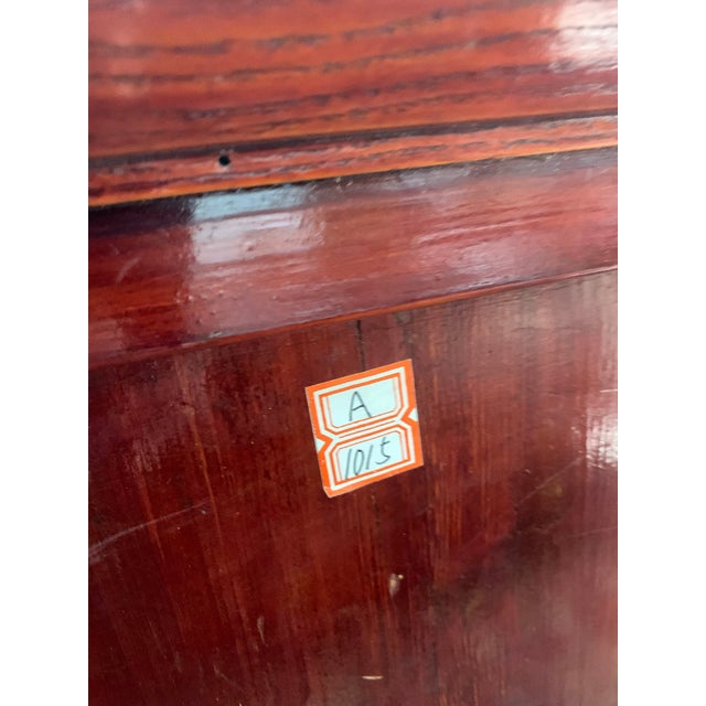 Auburn Vintage Asian-Inspired Solid Wood Cabinet With Brass Hardware For Sale - Image 8 of 9