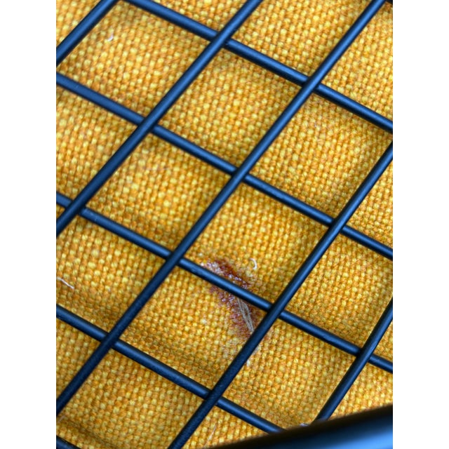 Vintage Harry Bertoia for Knoll Diamond Chairs in Original Mustard Upholstery — Pair For Sale - Image 14 of 15