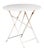 A Lovely Vintage French Metal Folding Garden Table in White. A great size for a balcony or other Outdoor Spaces.