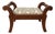 Vintage Biggs Richmond Mahogany Regency Revival Footstool With Designer Upholstery For Sale
