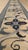 Vintage Chinese Carpet, Tan and Blue Carpet, Handmade Wool Rug For Sale - Image 9 of 18