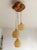 Gold Art Deco Trio Globe Pendant Light, 1950s For Sale - Image 8 of 9