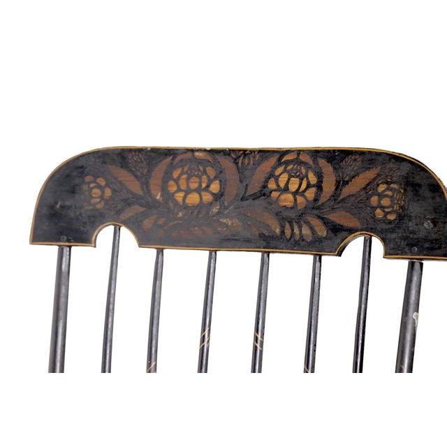 19th C Stenciled Boston Rocker For Sale In New York - Image 6 of 9