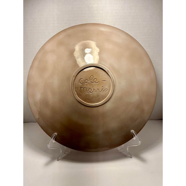 Mid-Century Modern Cole Merris California Art Pottery Hand Painted Platter For Sale In Los Angeles - Image 6 of 9