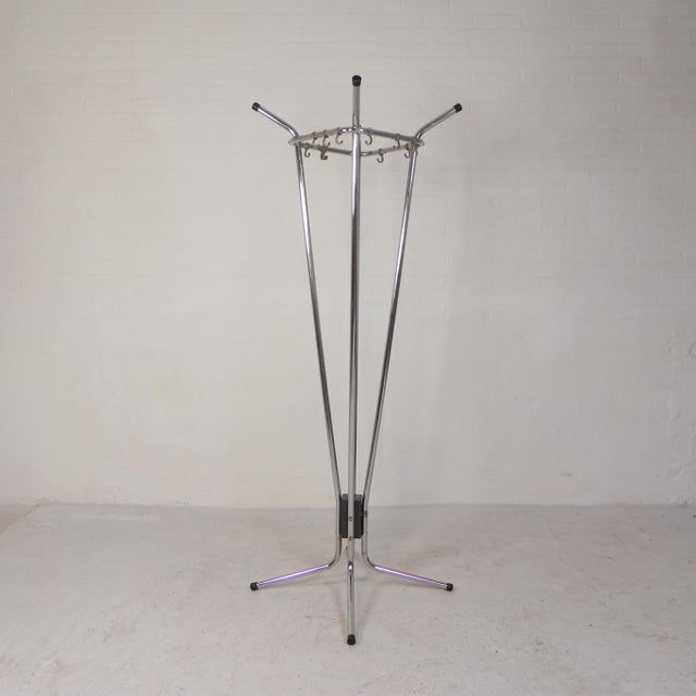 Freestanding Coat Rack with 4 Tubes and 12 Hooks from Tubax, 1950s For Sale - Image 18 of 18