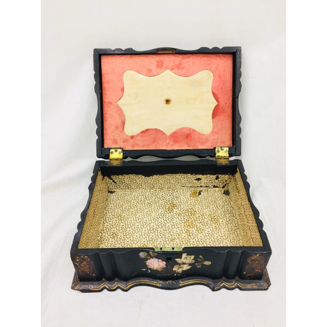 Antique Mother of Pearl Chinoiserie Box For Sale - Image 10 of 11