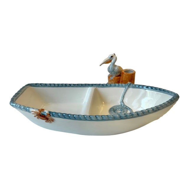 Vintage Seaboard Pelican Boat Serving Dish by Fitz & Floyd For Sale