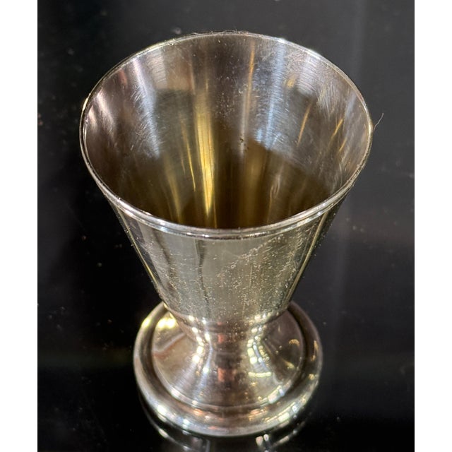 Reed & Barton Vintage c.1920's/30's Reed & Barton Silverplate Footed Cocktail Jigger / Tot Cup For Sale - Image 4 of 7