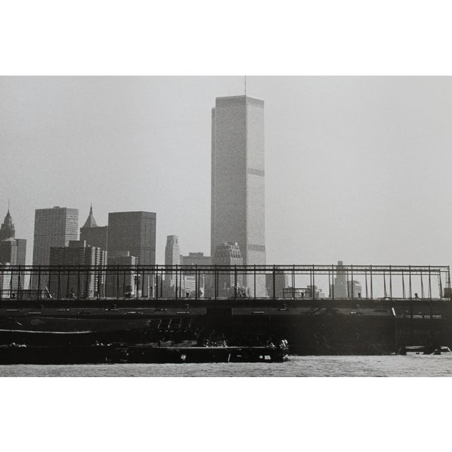 1979 "New York City World Trade Centers" Black and White Cityscape Photograph For Sale - Image 4 of 8