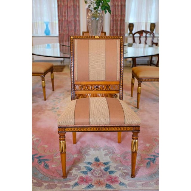 Hand-Carved and Gilded Dining Chairs, Italy, 1995, Set of 4 For Sale - Image 4 of 10