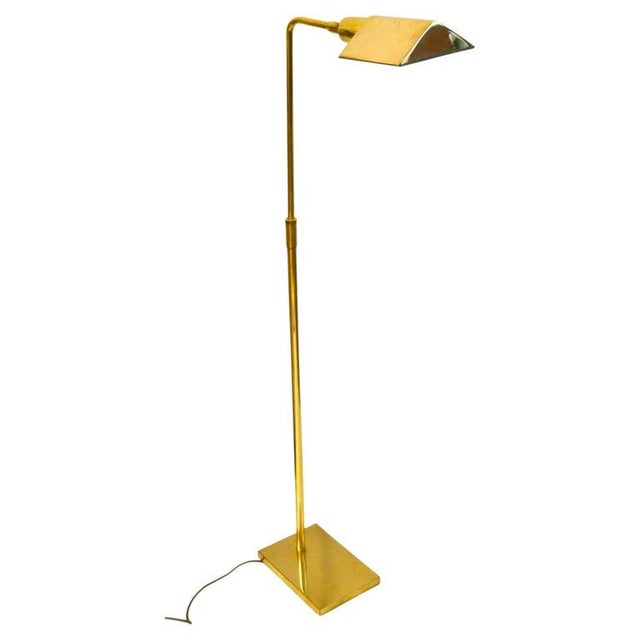 1970s Koch & Lowy Pharmacy Lamp or Brass Floor Lamp from the Mid-Century Modern Period. Koch and Lowy Brass Pharmacy floor...