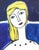 Abstract Blonde Hair Woman Portrait Oil Painting Including the Antiqued Gold Wood Frame For Sale - Image 3 of 5