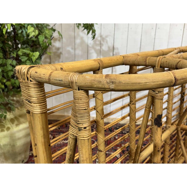 Vintage Rattan and Bamboo Daybed, 1960s For Sale - Image 12 of 17