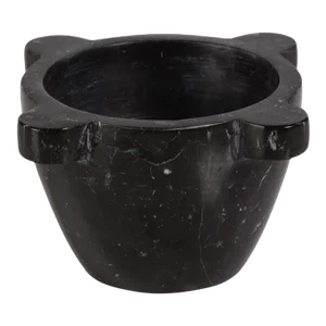 Ross Marble Mortar / Condiment Bowl, Small, Black Marquina
