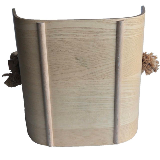 Ash Veneer Bentwood & Rope "Värmer" Fire Wood or Magazine Basket For Sale - Image 13 of 13