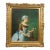 Late 20th Century Girl With Racket & Shuttlecock Oil Painting After Jean Baptiste Siméon Chardin For Sale