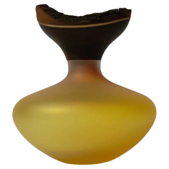 Bloom Stacking Satin Amber Vase by Pia Wüstenberg For Sale
