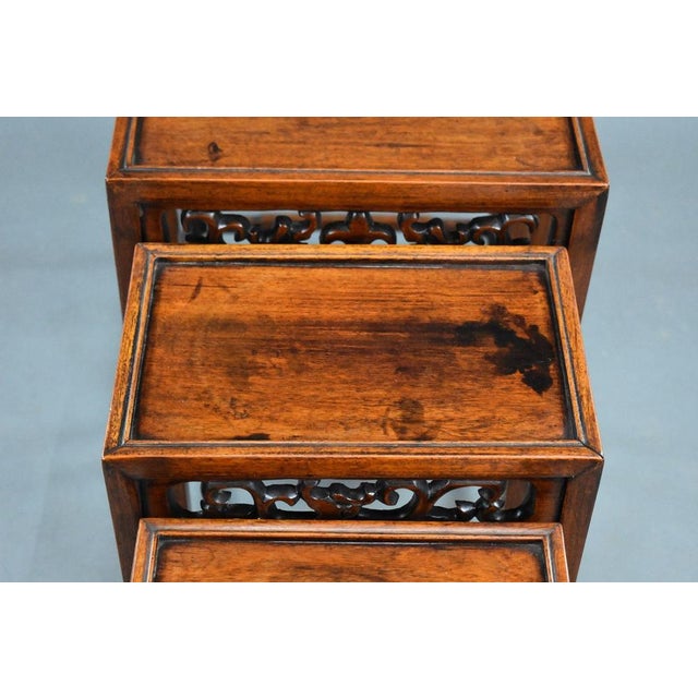 Chinese Hardwood Nesting Tables, 1890, Set of 4 For Sale - Image 13 of 15
