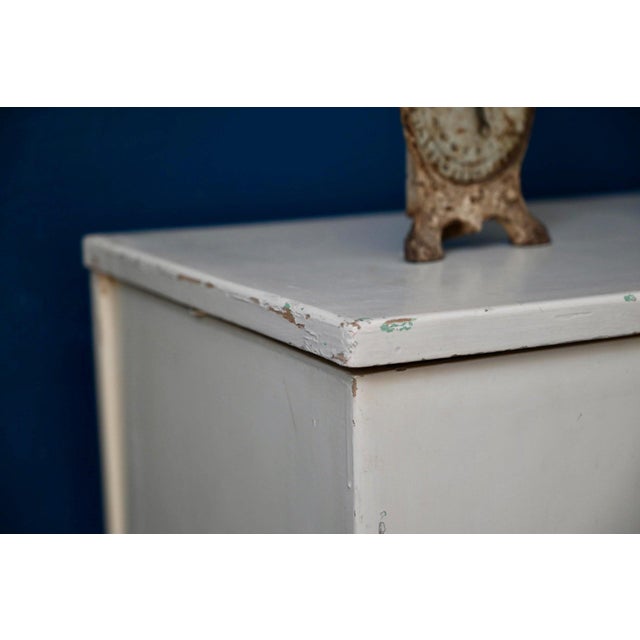 Art Deco Retro Cabinet with Painted Wooden Shelves, 1940s For Sale - Image 15 of 18