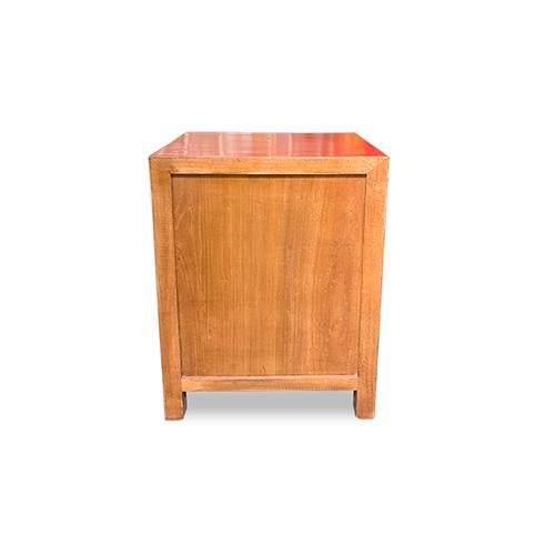 1990s 1990s Asian Red Lacquer Bedside Table For Sale - Image 5 of 5