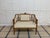 Antique Edwardian-style double chair-back settee ,dating roughly from the early 1900s to 1910s. Carved and polished...